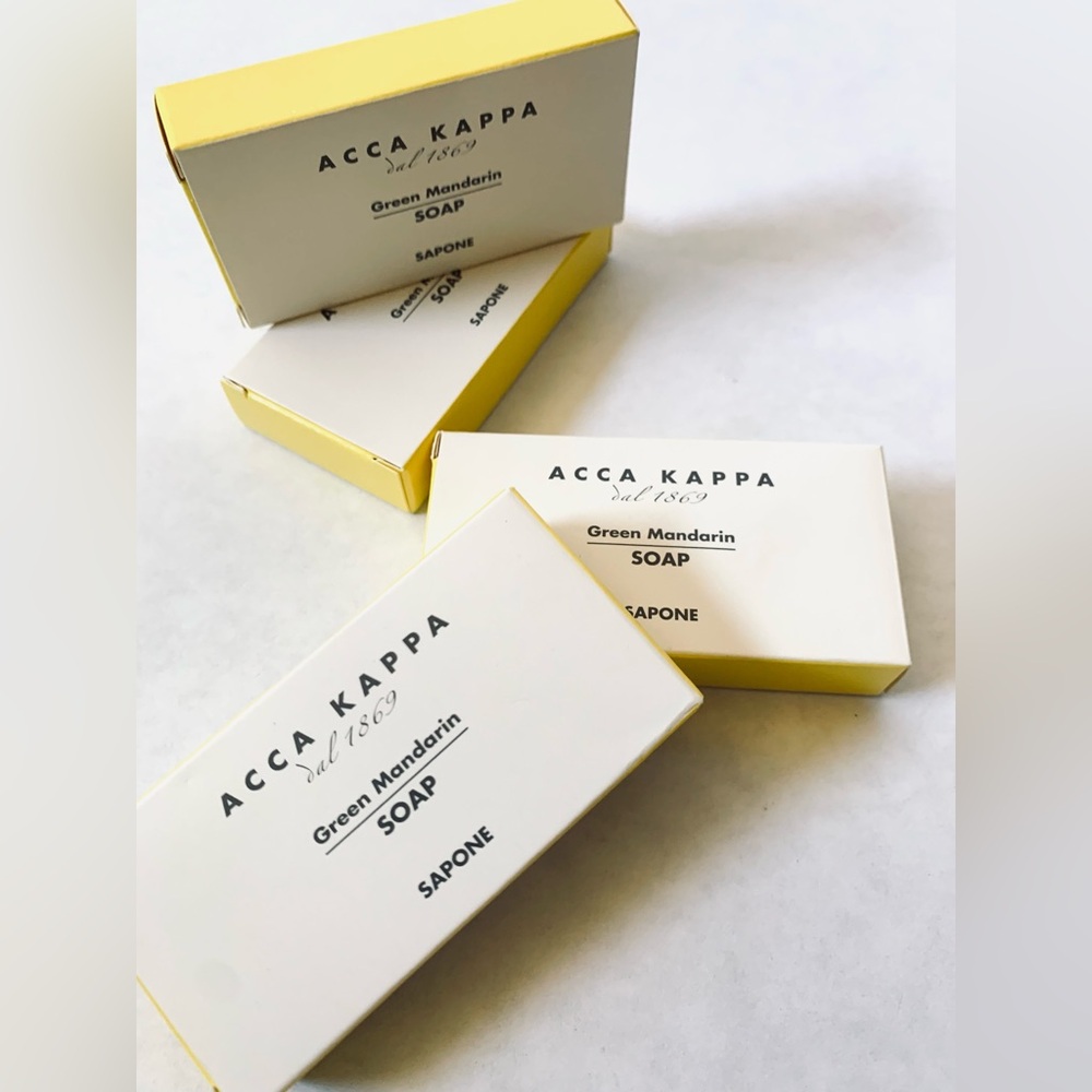 4 ACCA KAPPA Green Mandarin Soap Bundle .8 Oz ea